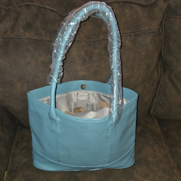 Blue Leather Tote Bag - Picture 3 of 9